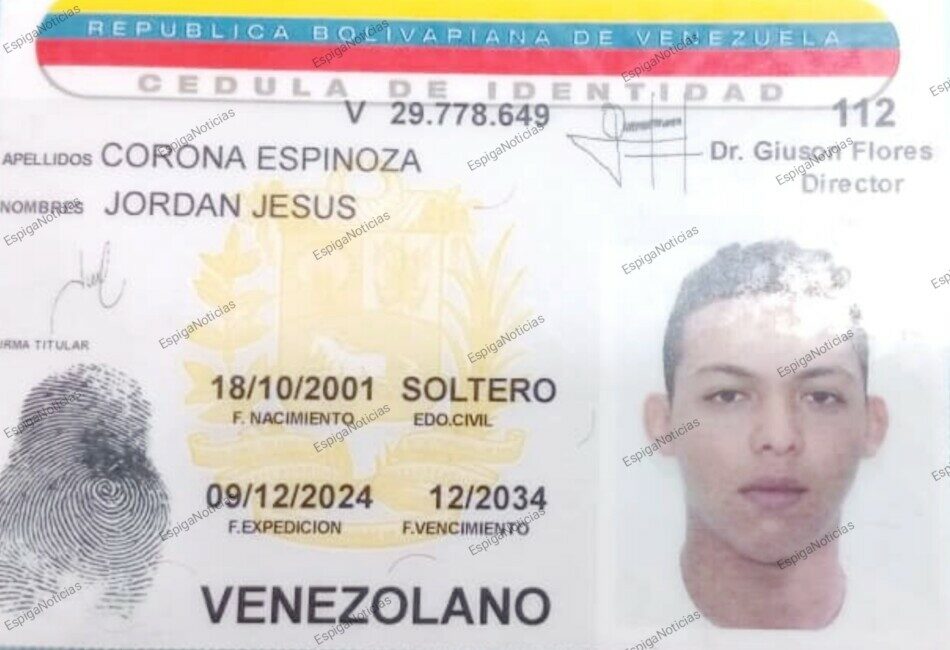 Jordan Jesús Corona Espinoza, motorizado fallecido